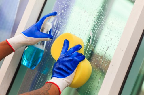 Deep mattress cleaning process showing stain treatment and freshening